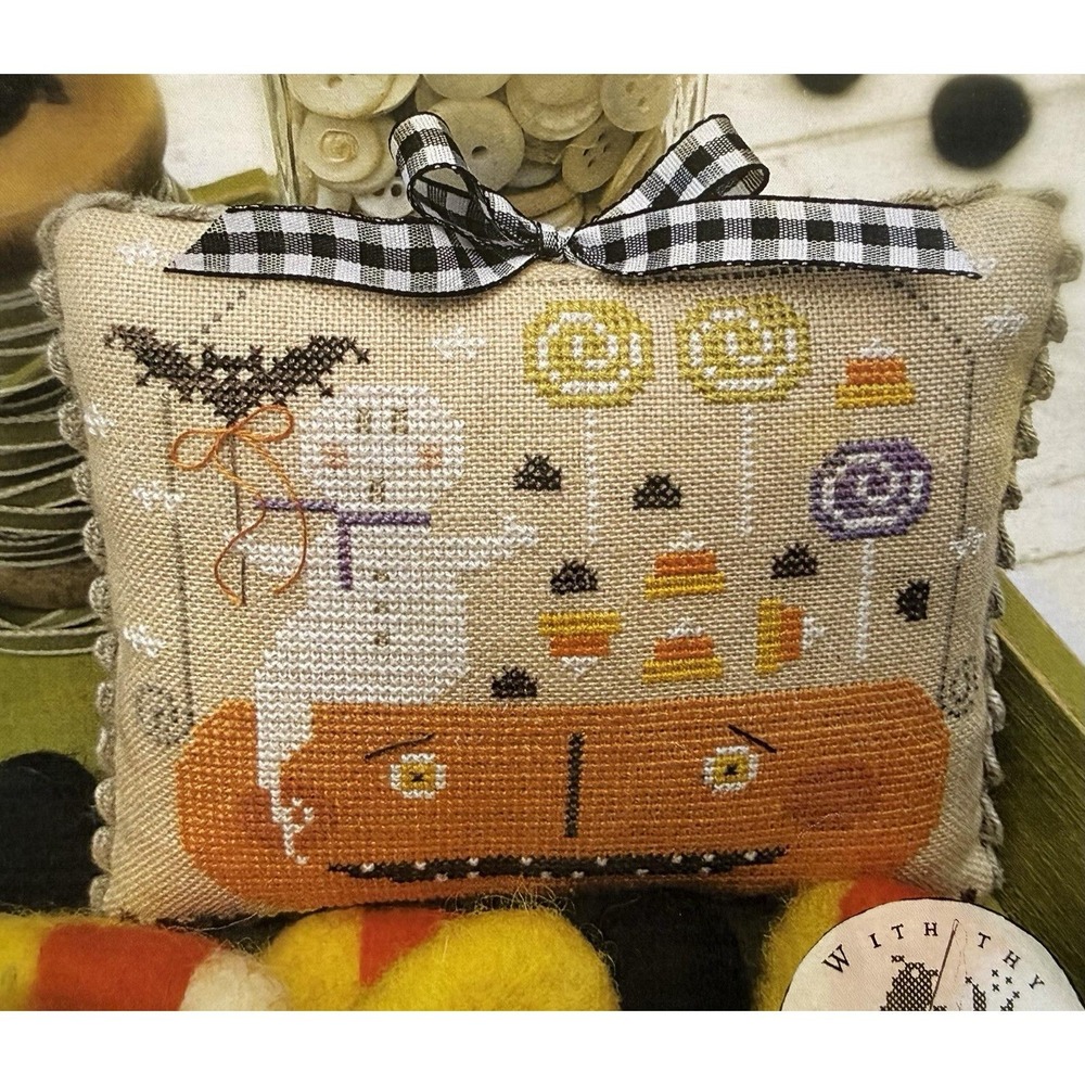 Lollies, Crows & Candy Corn With Thy Needle & Thread Brenda Gervais w Cloth
